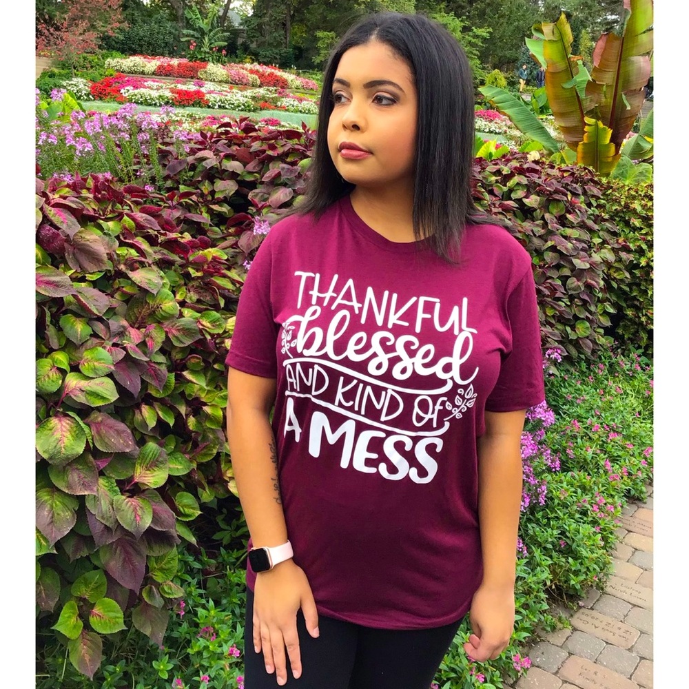 Kind of a Mess Maroon Graphic Tee